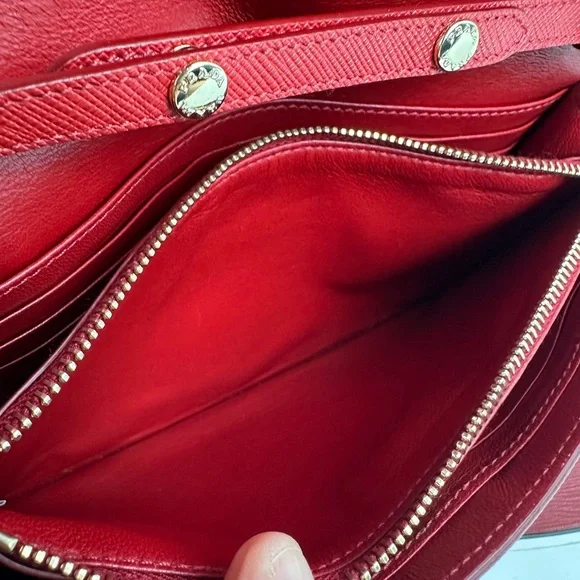 PRADA LEATHER MINI BAG RED GHW - Picture 11 of 13